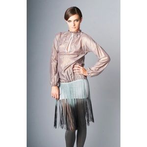 Silk & Modal Fringe Dress
